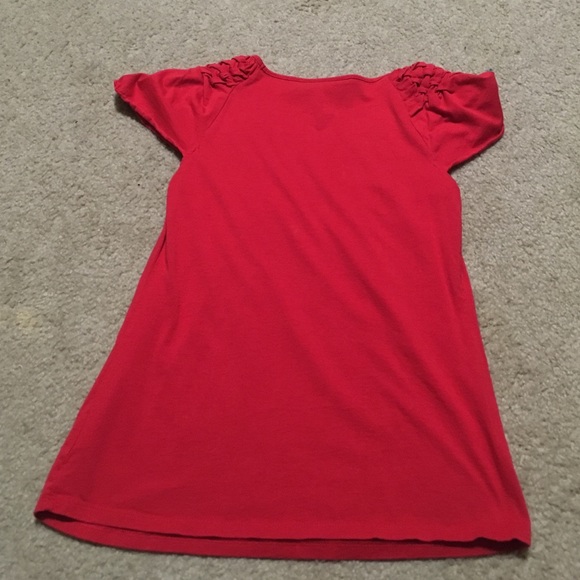 Red cap sleeve blouse - Picture 2 of 3