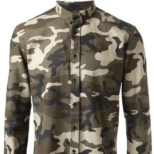 Balmain military camouflage shirt