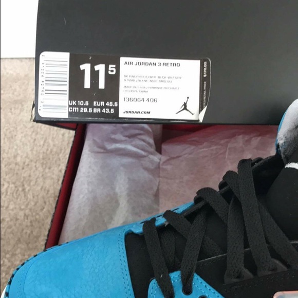 Jordan retro 3\'s Powder blues $300 main image 2
