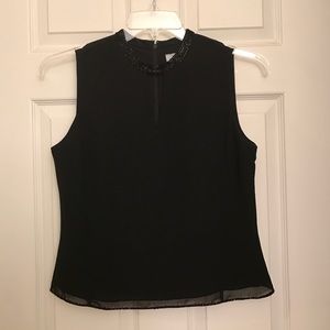 Ann Taylor Loft black formal sleeveless top sz 6