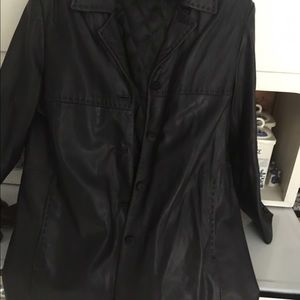 Leather coat