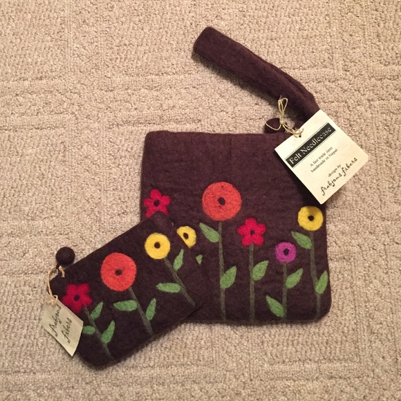 felt purse and change purse