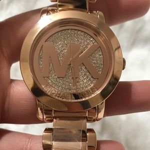 Brand NWT Rose Gold MK Crystal Dial Ladies Watch