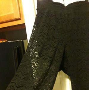 Lace flare pants