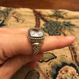 Sterling Silver Clear Stone Ring