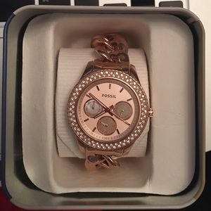 Rose Gold Fossil Watch