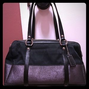 Coach black handbag - like new