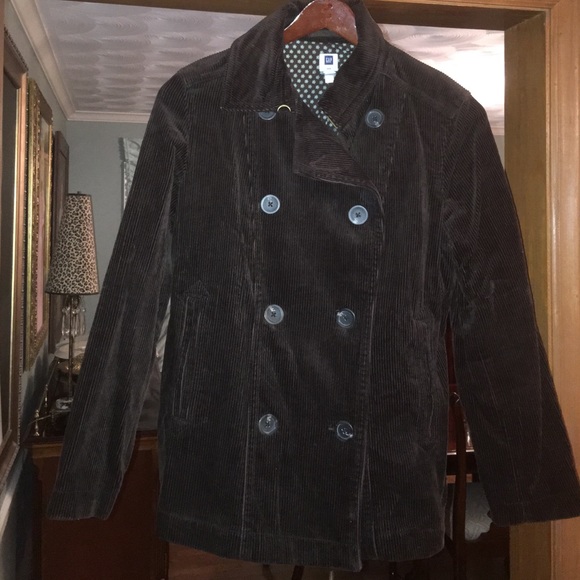 Women's Gap Corduroy Jacket, Chocolate Brown Large