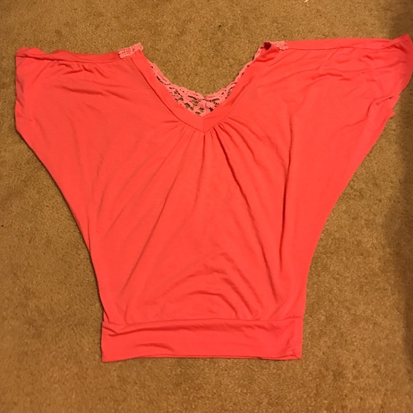 flamingo pink back patterned shirt