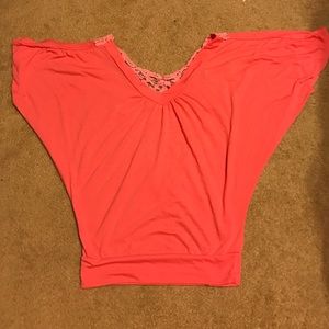 flamingo pink back patterned shirt