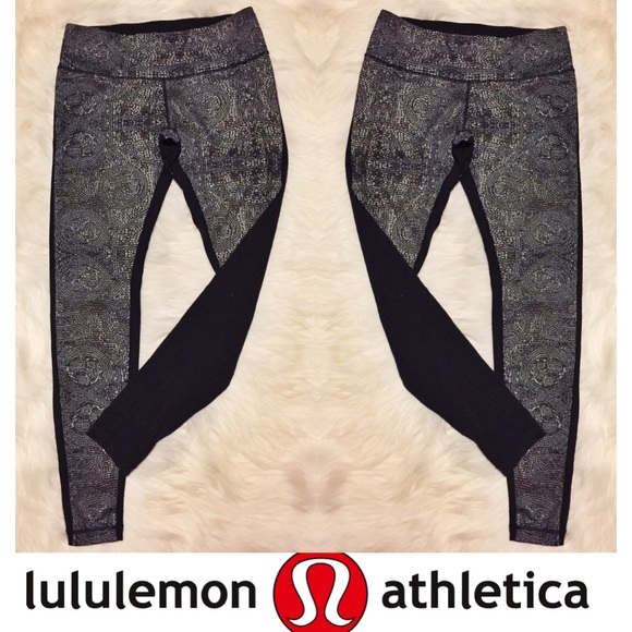 Lululemon full length yoga leggings pattern front