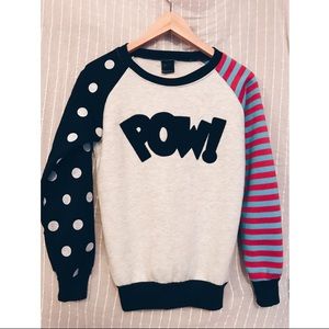 POW Cartoon Girl Sweater Pullover