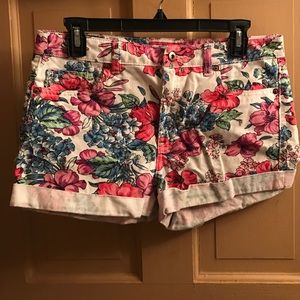 Floral and white forever 21 shorts