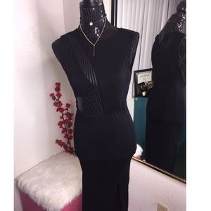 Long maxi black dress