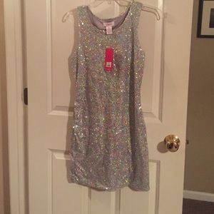 Candie's silver sequin dress.