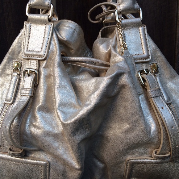 Champagne Cole Haan purse - Picture 3 of 4