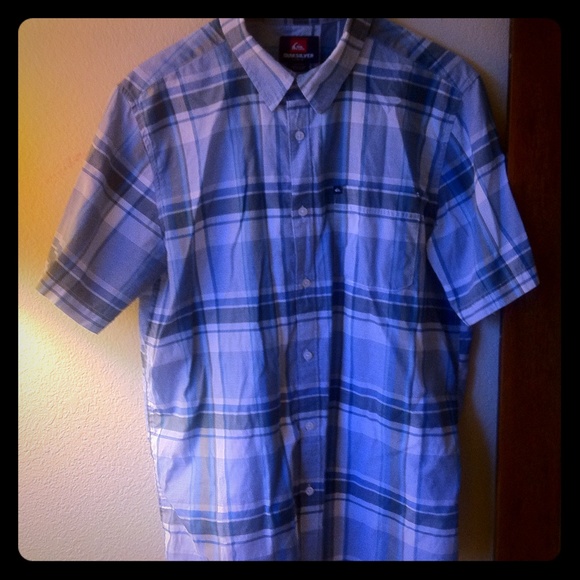 Quicksilver button down blue shirt $10 SALE