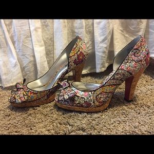 Floral Print "Unlisted" Heels