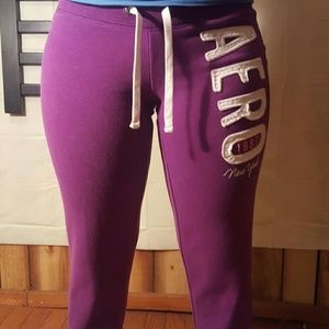 Purple aeropostale capri sweats