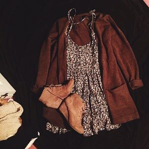 Winter Floral Babydoll Dress