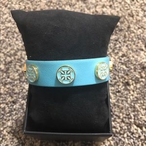 Wide Blue Megan Rustic Cuff