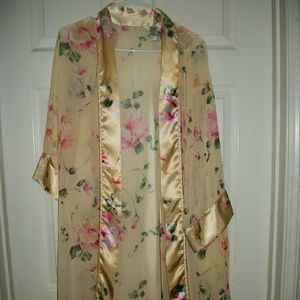 Yellow floral robe