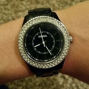 Black Fossil Watch