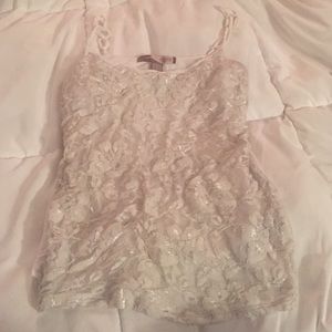 White lace, trendy tank top