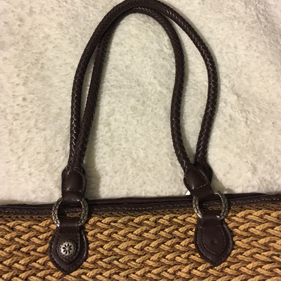 Elka Accessories Bags Elka Accessories Straw Leather Shoulder Bag