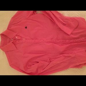 Brooks Brothers bright pink Oxford shirt