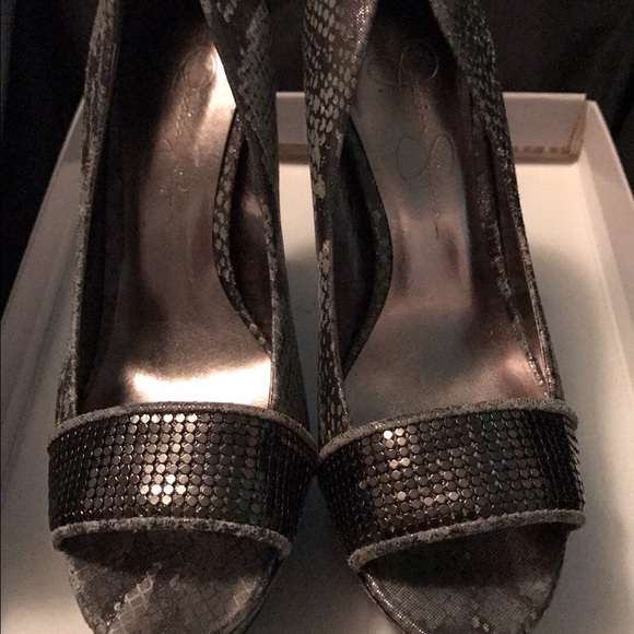 Jessica Simpson Dark Pewter High Heels