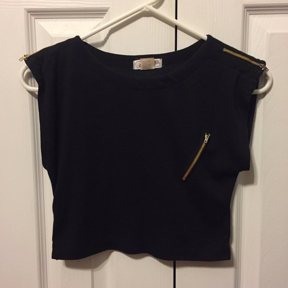 ✨VTG Zipper Crop Top✨