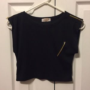 ✨VTG Zipper Crop Top✨