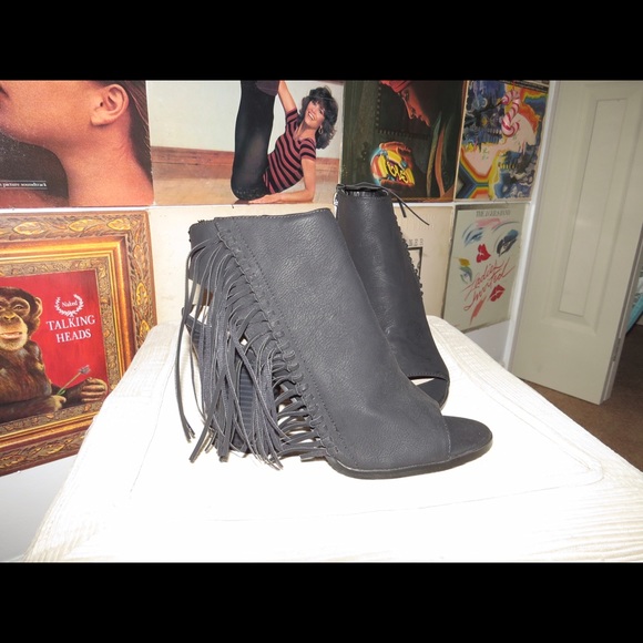 Fringe booties