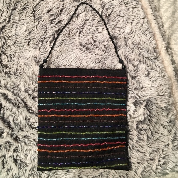 Girl's satin beaded bag