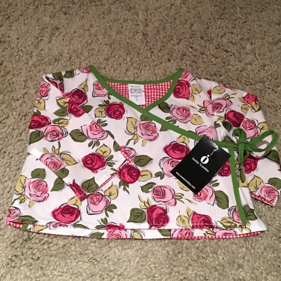 Girls reversible kimono tie top floral gingham church party wedding 2T designer - Picture 1 of 4