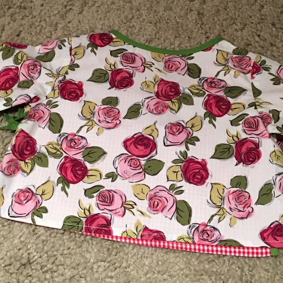 Girls reversible kimono tie top floral gingham church party wedding 2T designer - Picture 3 of 4