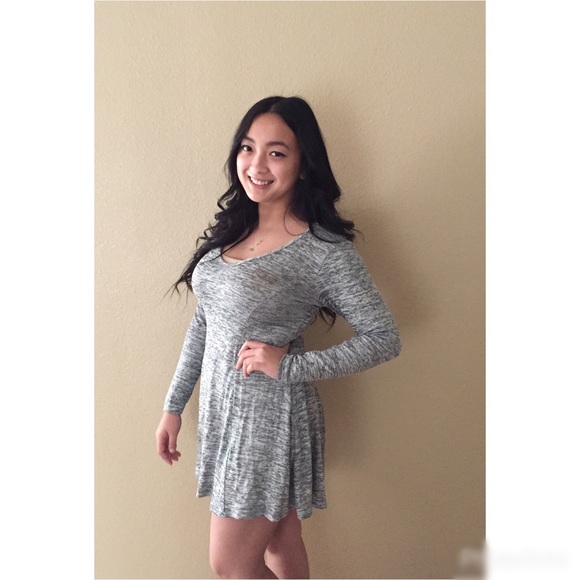 SOLD. Grey long sleeve sweater dress