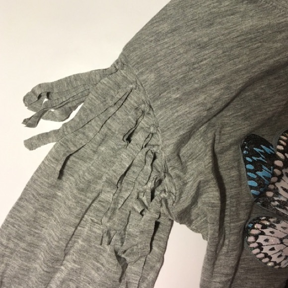 NWOT Justice Fringe Long Sleeve Top - Picture 3 of 6