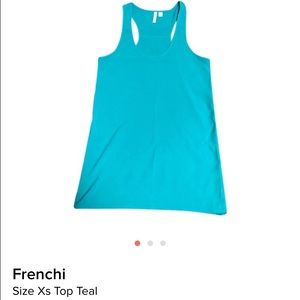 Frenchi Teal Tank Top