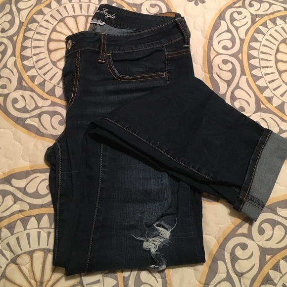 American Eagle Distressed Jegging size 12 x-long