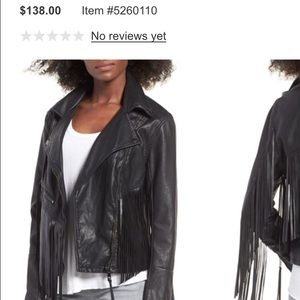 Fringe leather jacket