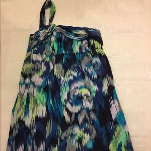 Multicolored one shoulder Loft dress