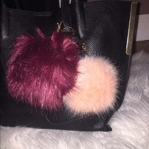 Two keychain Pom Poms