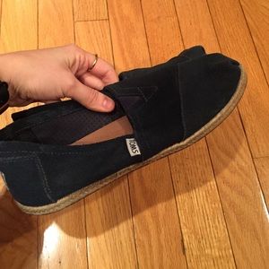 Navy Suede TOMS
