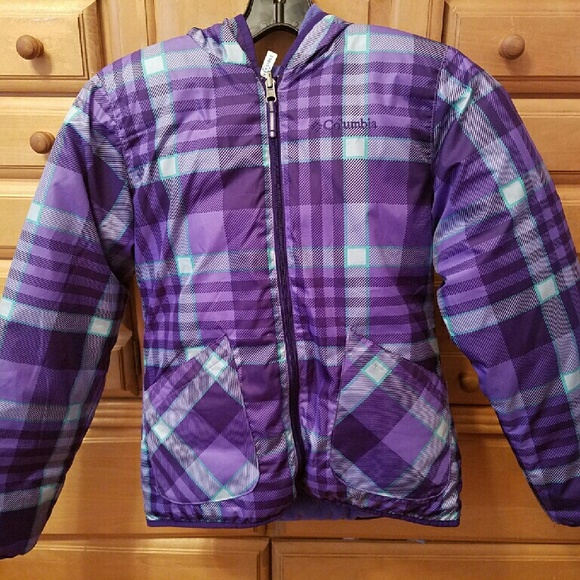 GIRLS COLUMBIA DUAL FRONT REVERSABLE JACKET SIZE M