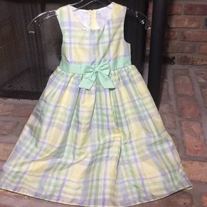 Light Green & Yellow Plaid Dress