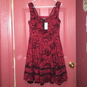 HotTopic Red skull and flower dress
