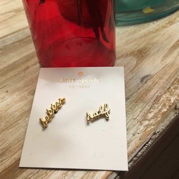 kate spade Jewelry - NWT, Kate Spade Better Half Earrings. Authentic