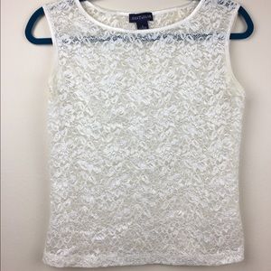 ✨ Ann Taylor Lace Overlay Top✨